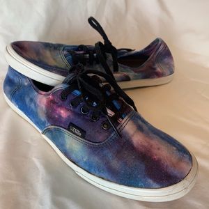 Galaxy Print Vans Sneakers, Size 10